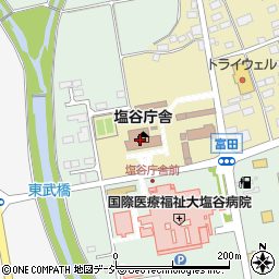 栃木県庁　経営管理部出先機関矢板県税事務所収税課周辺の地図