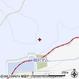 剣沢ダム周辺の地図