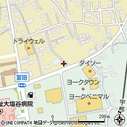 矢板市魚菜市場周辺の地図