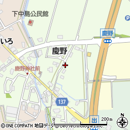 富山県魚津市慶野周辺の地図