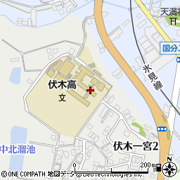 富山県立伏木高校職員室周辺の地図