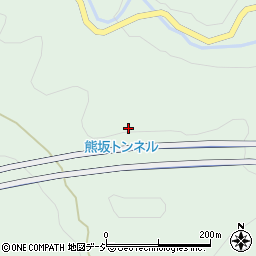 熊坂トンネル周辺の地図