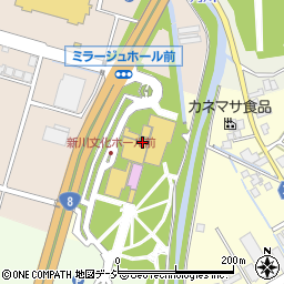 新川文化ホール　大ホール周辺の地図