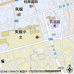 矢板市役所　矢板児童館・矢板小学童保育館周辺の地図