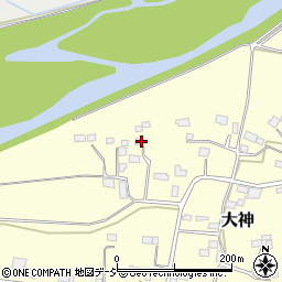 栃木県大田原市大神406周辺の地図