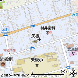 栃木県矢板市本町周辺の地図