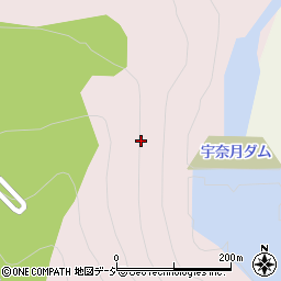 宇奈月ダム周辺の地図