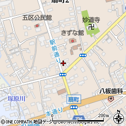 栃木県矢板市扇町周辺の地図
