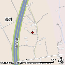 栃木県矢板市長井100周辺の地図