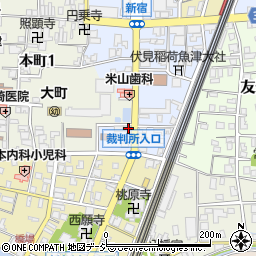 富山県魚津市新宿1-11周辺の地図