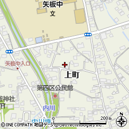 栃木県矢板市上町周辺の地図