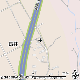 栃木県矢板市長井105周辺の地図