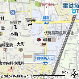 富山県魚津市新宿2周辺の地図