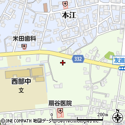 富山県魚津市友道町周辺の地図