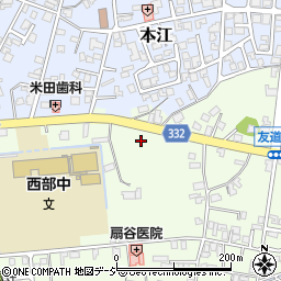 富山県魚津市友道町周辺の地図