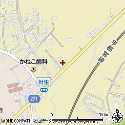 栃木県矢板市針生56周辺の地図