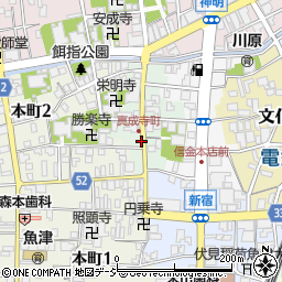 富山県魚津市真成寺町1-23周辺の地図