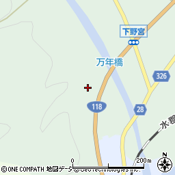 茨城県久慈郡大子町下野宮108-1周辺の地図