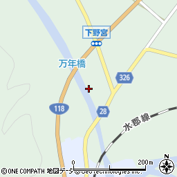 茨城県久慈郡大子町下野宮1599周辺の地図