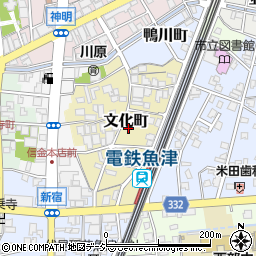 富山県魚津市文化町周辺の地図