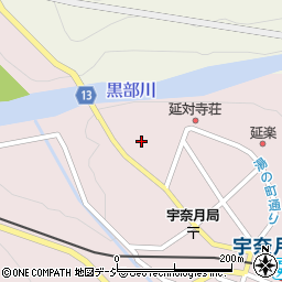 宇奈月公園周辺の地図