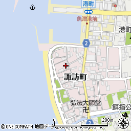 富山県魚津市諏訪町周辺の地図