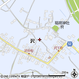 栃木県矢板市沢周辺の地図