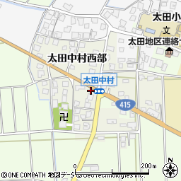 富山県高岡市太田中村西部周辺の地図