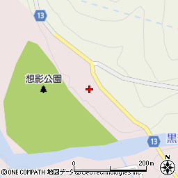 富山県黒部市宇奈月温泉周辺の地図