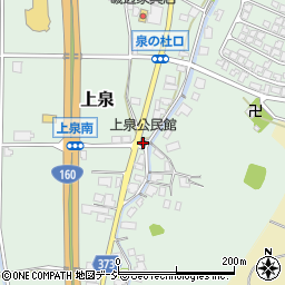 上泉公民館周辺の地図