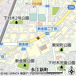 富山県魚津市新金屋周辺の地図