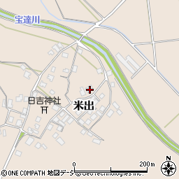 石川県羽咋郡宝達志水町米出チ111周辺の地図