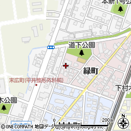 富山県魚津市緑町周辺の地図