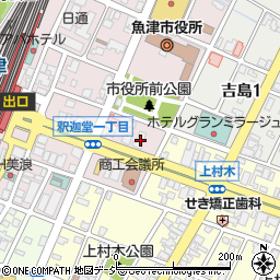 北陸銀行魚津駅前支店周辺の地図