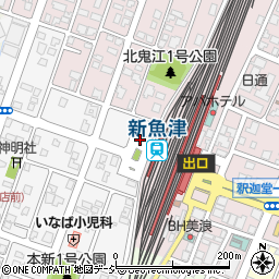 魚津駅西口周辺の地図