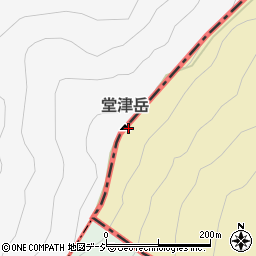 堂津岳周辺の地図