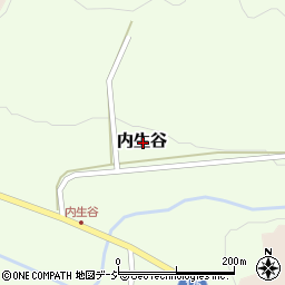 富山県黒部市内生谷周辺の地図