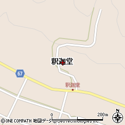 富山県黒部市釈迦堂周辺の地図