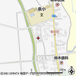 栃木県矢板市泉周辺の地図