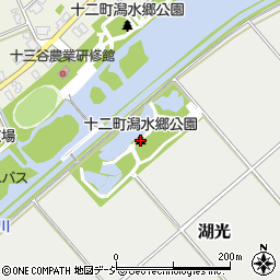 十二町潟水郷公園周辺の地図
