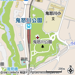 鬼怒川公園岩風呂周辺の地図