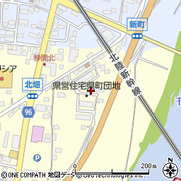 長野県飯山市静間県町周辺の地図