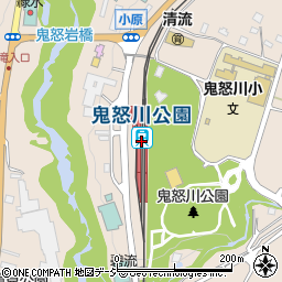 鬼怒川公園駅周辺の地図