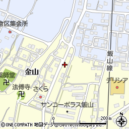 長野県飯山市静間金山周辺の地図