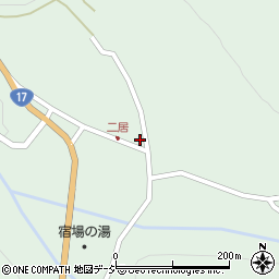 二居簡易郵便局周辺の地図