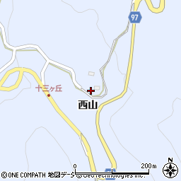 長野県飯山市飯山西山周辺の地図