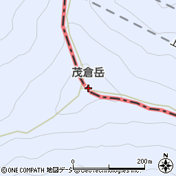 茂倉岳周辺の地図