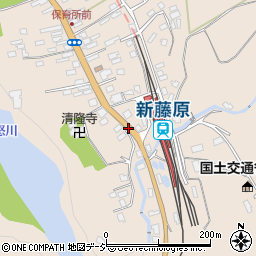新藤原駅前周辺の地図