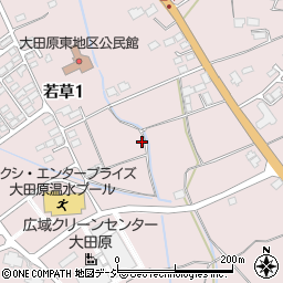栃木県大田原市若草1丁目周辺の地図