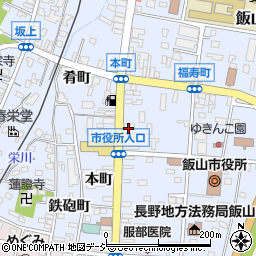 八十二銀行飯山支店周辺の地図